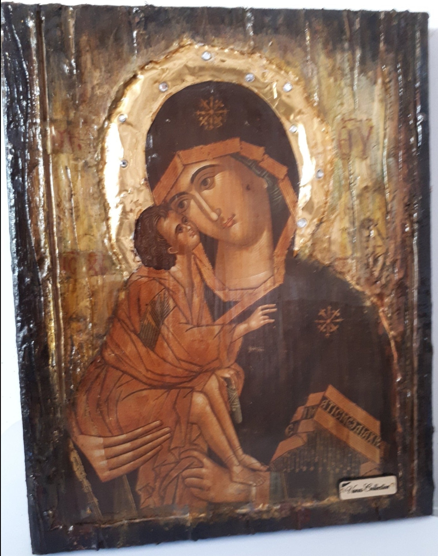 Virgin Mary of Love Donskaya Russian Icon-Orthodox Antique Style Icon - Vanas Collection