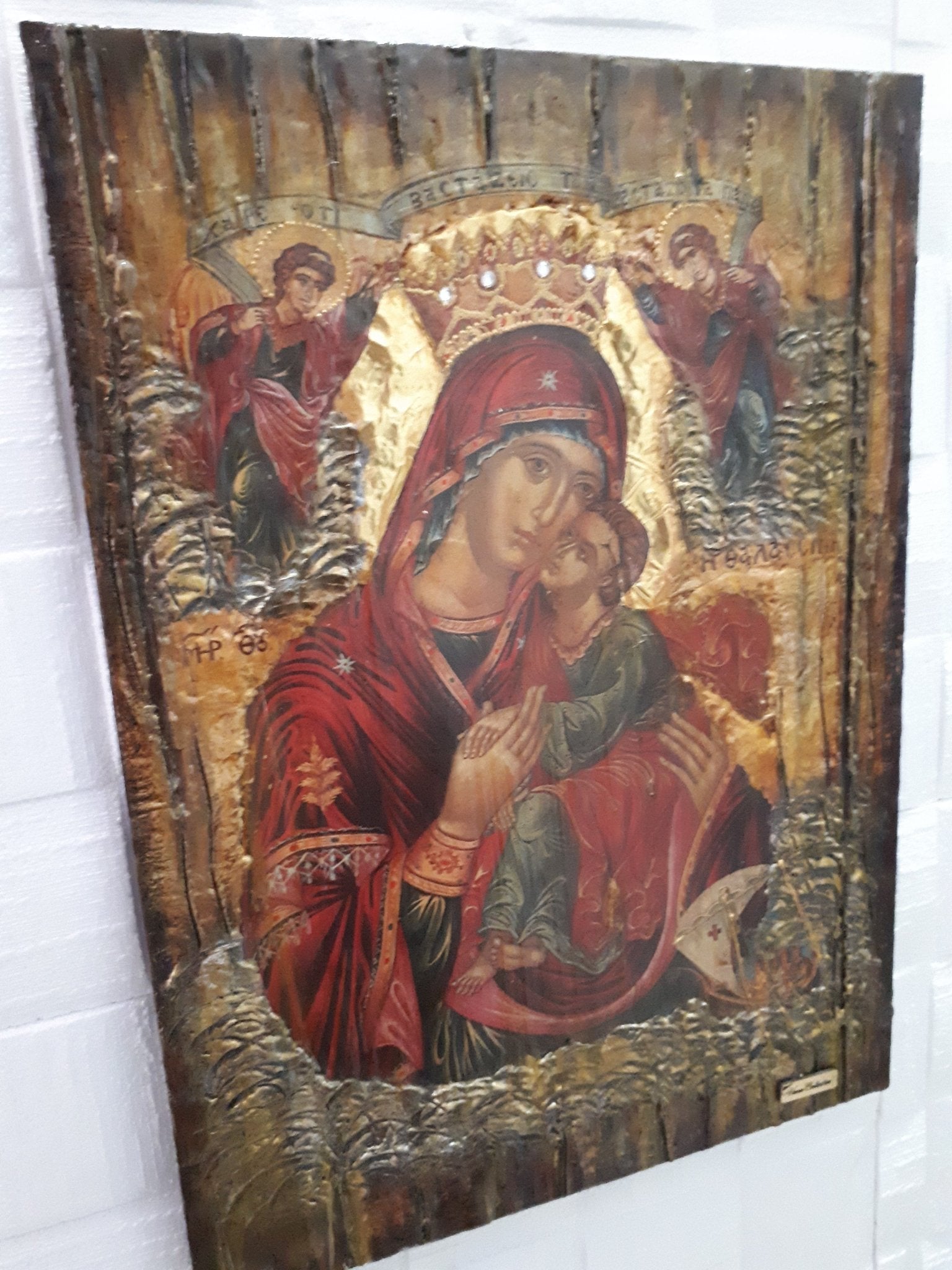 Virgin Mary of Sea Thalassini - Jesus Icon - Orthodox Byzantine Religious Icons - Vanas Collection