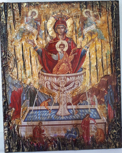 Virgin Mary Panagia and Child The Life Giving Spring Icon -Orthodox Greek Icons - Vanas Collection