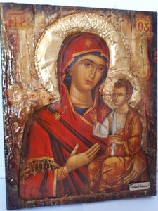 Virgin Mary-Panagia of Prousiotissa-Greek Byzantine Antique Style Icons - Vanas Collection