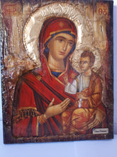 Laden Sie das Bild in den Galerie-Viewer, Virgin Mary-Panagia of Prousiotissa-Religious Greek Byzantine Antique Style Icons - Vanas Collection