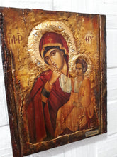 Load image into Gallery viewer, Virgin Mary Panagia Paramythia-Orthodox Greek Byzantine Wood Antique Style Icons - Vanas Collection