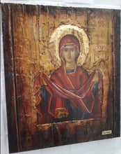 Laden Sie das Bild in den Galerie-Viewer, Virgin Mary Panagia Theoskepasti Greek Handmade Orthodox Byzantine Russian Icons - Vanas Collection