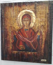 Laden Sie das Bild in den Galerie-Viewer, Virgin Mary Panagia Theoskepasti Greek Handmade Orthodox Byzantine Russian Icons - Vanas Collection