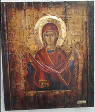 Laden Sie das Bild in den Galerie-Viewer, Virgin Mary Panagia Theoskepasti Greek Handmade Orthodox Byzantine Russian Icons - Vanas Collection