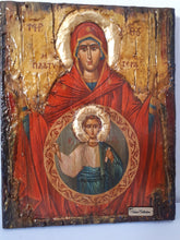 Load image into Gallery viewer, Virgin Mary PLATYTERA OURANON-Jesus Christ Christianity Orthodox Byzantine Greek Icons - Vanas Collection