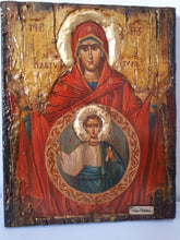 Load image into Gallery viewer, Virgin Mary PLATYTERA OURANON-Jesus Christ Christianity Orthodox Byzantine Greek Icons - Vanas Collection