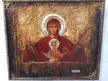 Load image into Gallery viewer, Virgin Mary PLATYTERA OURANON-Jesus Christianity Orthodox Byzantine Greek Large - Vanas Collection