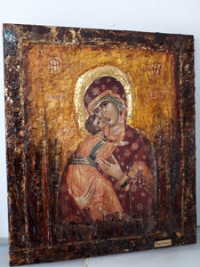 VIRGIN MARY, The Psichosostria - Greek Orthodox Christianity Byzantine Icon - Vanas Collection