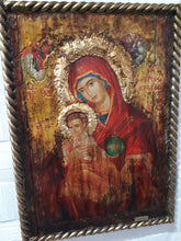 Laden Sie das Bild in den Galerie-Viewer, Virgin Mary Vrefokratousa Icon - Orthodox Byzantine Religious Icon Antique Style - Vanas Collection