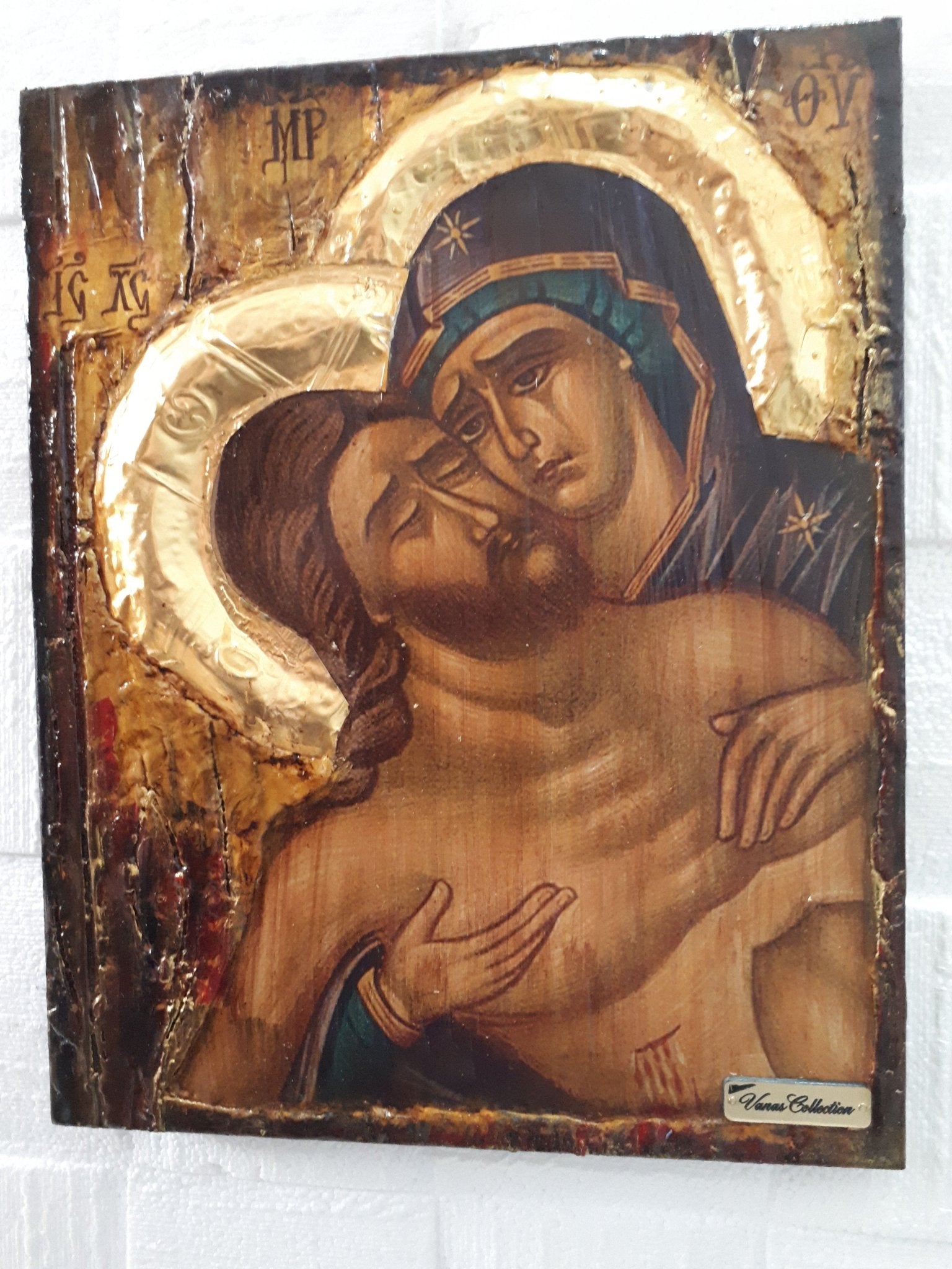 Virgin Mary with Jesus Christ Panagia Icon-Greek Orthodoxox Byzantine Icons - Vanas Collection