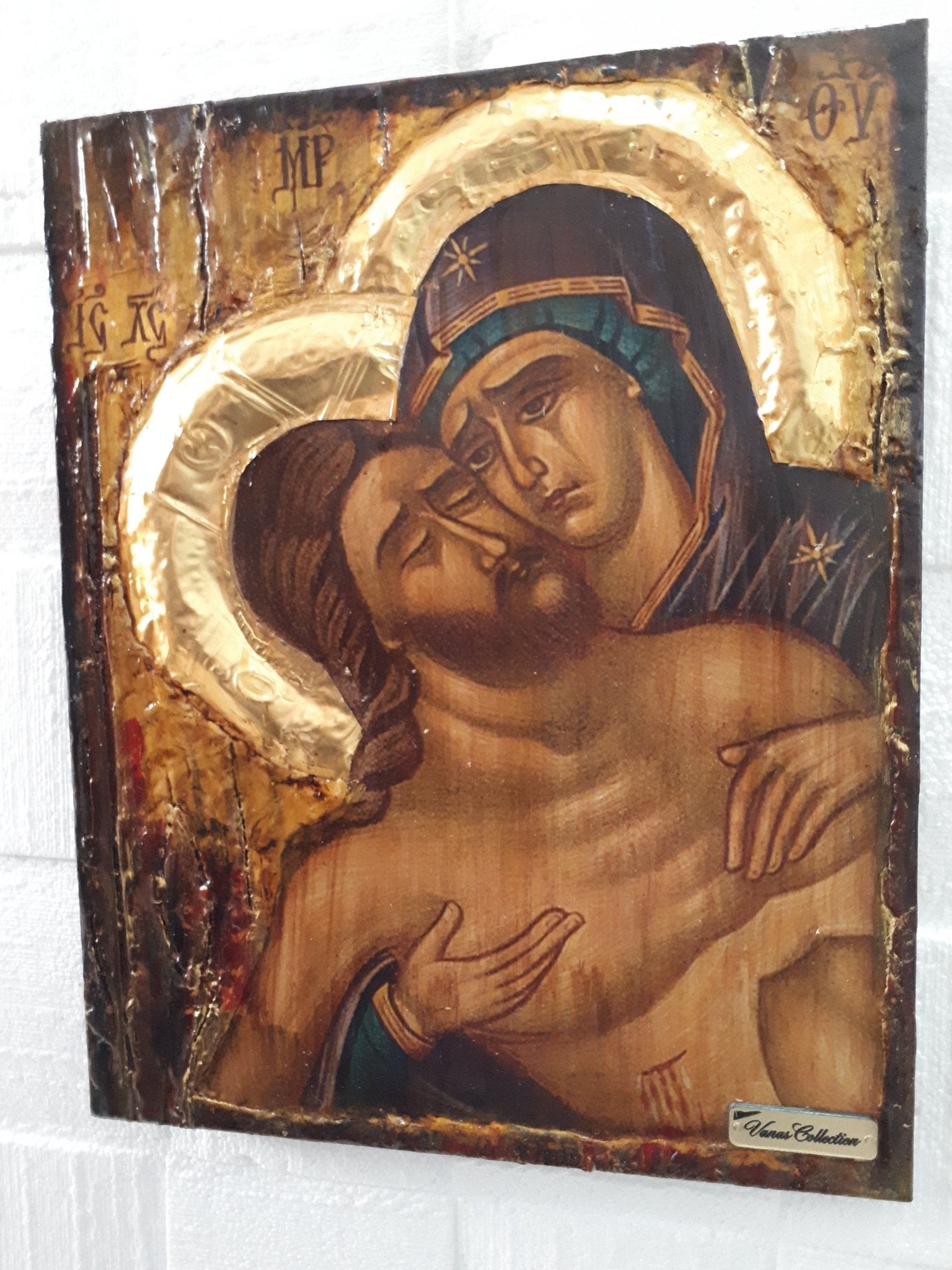 Virgin Mary with Jesus Christ Panagia Icon-Greek Orthodoxox Byzantine Icons - Vanas Collection