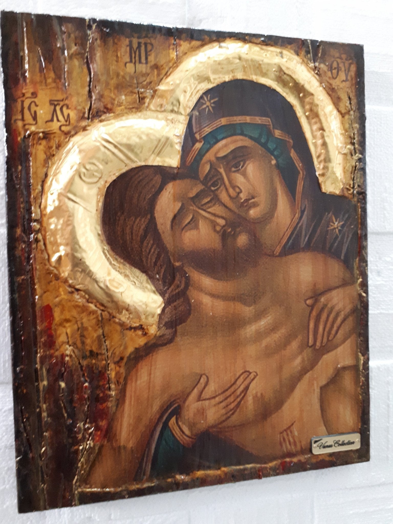 Virgin Mary with Jesus Christ Panagia Icon-Greek Orthodoxox Byzantine Icons - Vanas Collection