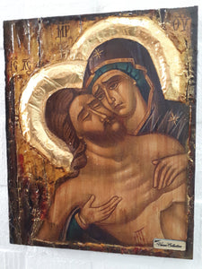 Virgin Mary with Jesus Christ Panagia Icon-Greek Orthodoxox Byzantine Icons - Vanas Collection
