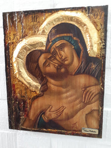 Virgin Mary with Jesus Christ Panagia Icon-Greek Orthodoxox Byzantine Icons - Vanas Collection