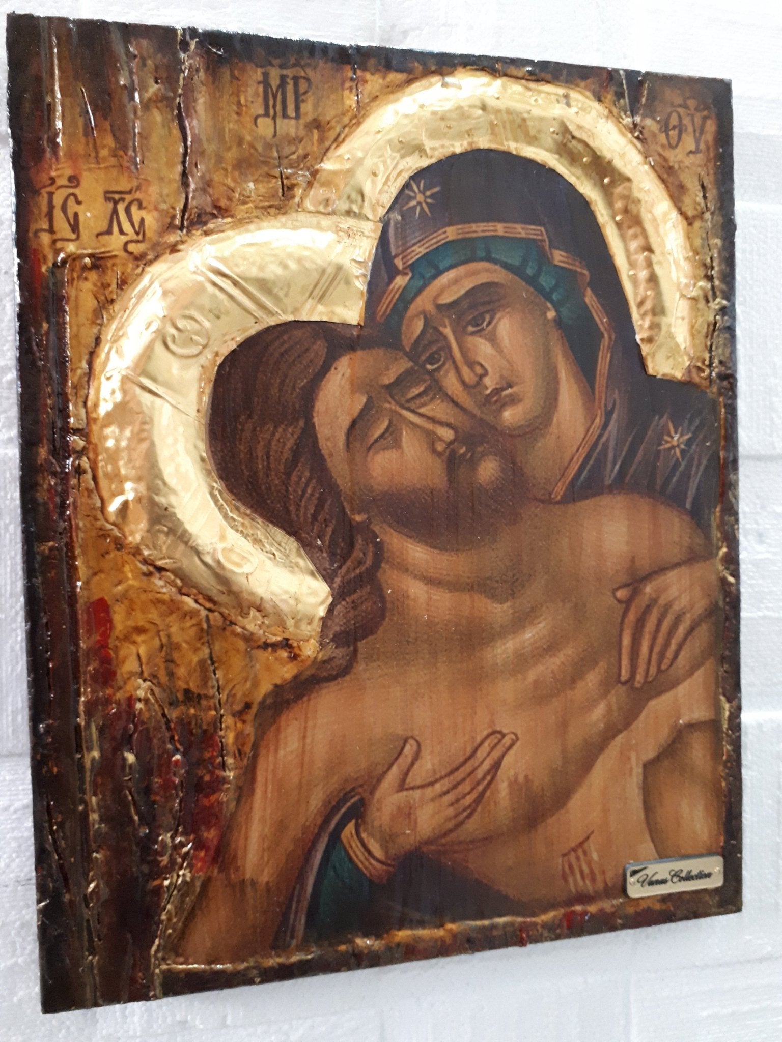 Virgin Mary with Jesus Christ Panagia Icon-Greek Orthodoxox Byzantine Icons - Vanas Collection