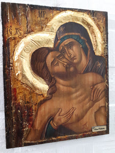 Virgin Mary with Jesus Christ Panagia Icon-Greek Orthodoxox Byzantine Icons - Vanas Collection
