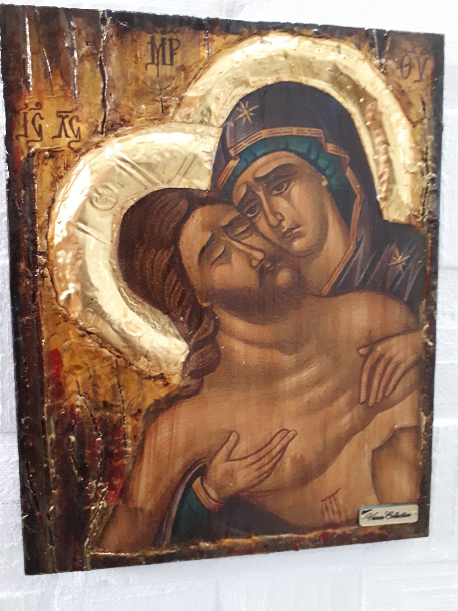 Virgin Mary with Jesus Christ Panagia Icon-Greek Orthodoxox Byzantine Icons - Vanas Collection