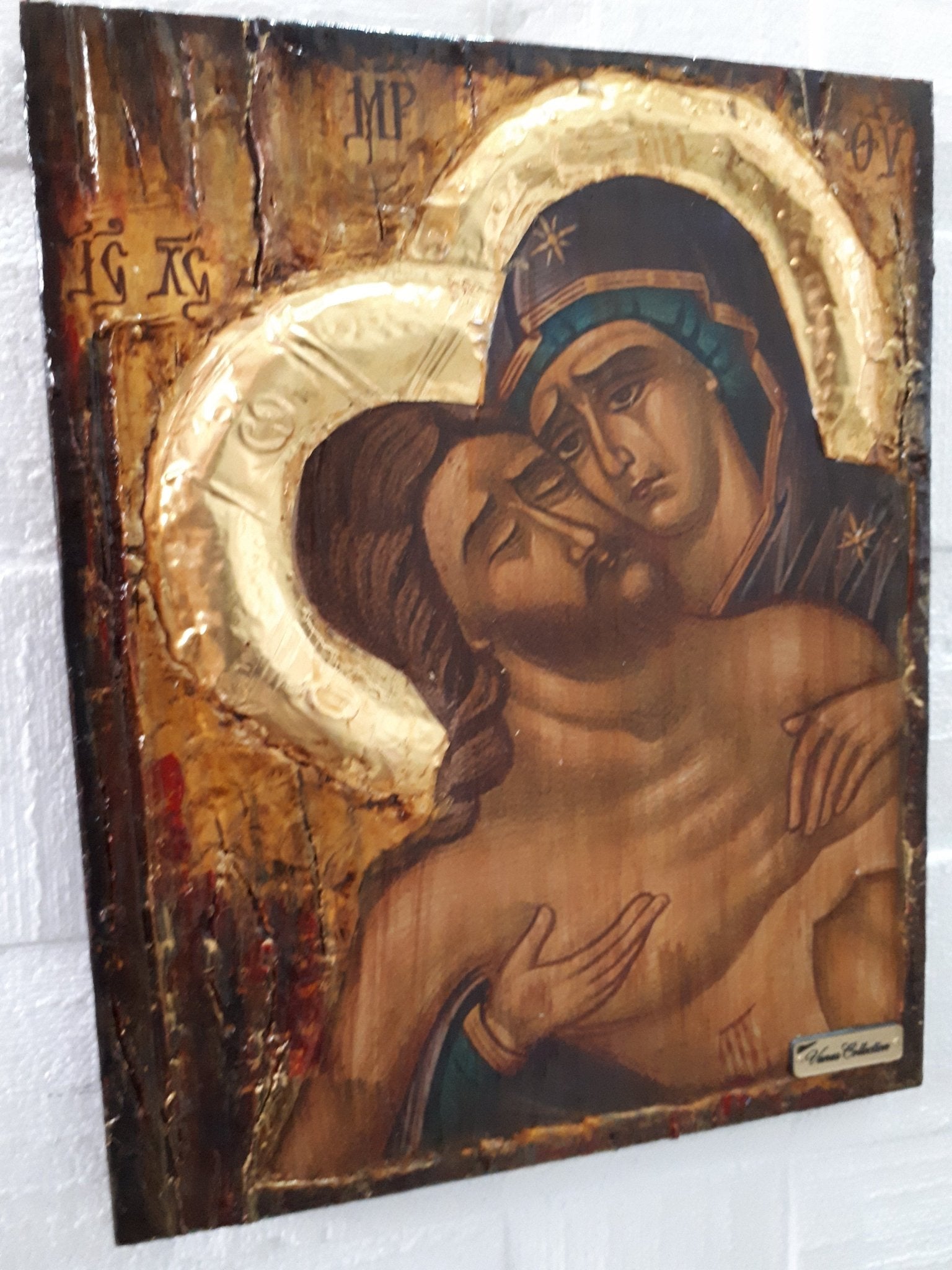 Virgin Mary with Jesus Christ Panagia Icon-Greek Orthodoxox Byzantine Icons - Vanas Collection