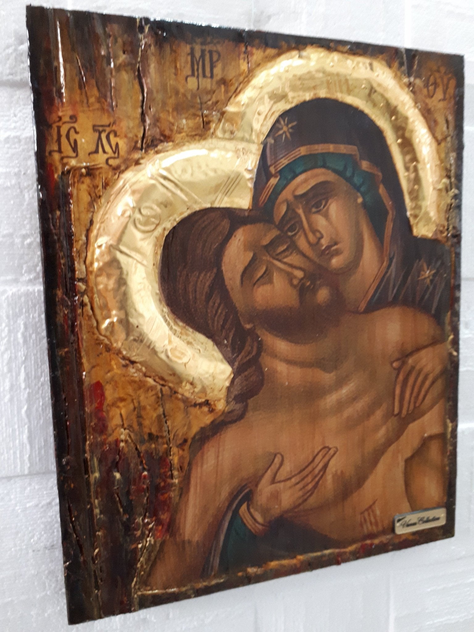 Virgin Mary with Jesus Christ Panagia Icon-Greek Orthodoxox Byzantine Icons - Vanas Collection