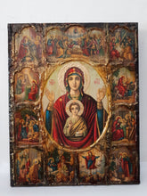 Load image into Gallery viewer, Virgin Mary&#39;s and Jesus Christ Icon-Christianity Orthodox Byzantine Greek Icons - Vanas Collection
