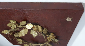 Wreath Handmade Metal Brass Olive Leaves - Vanas Collection